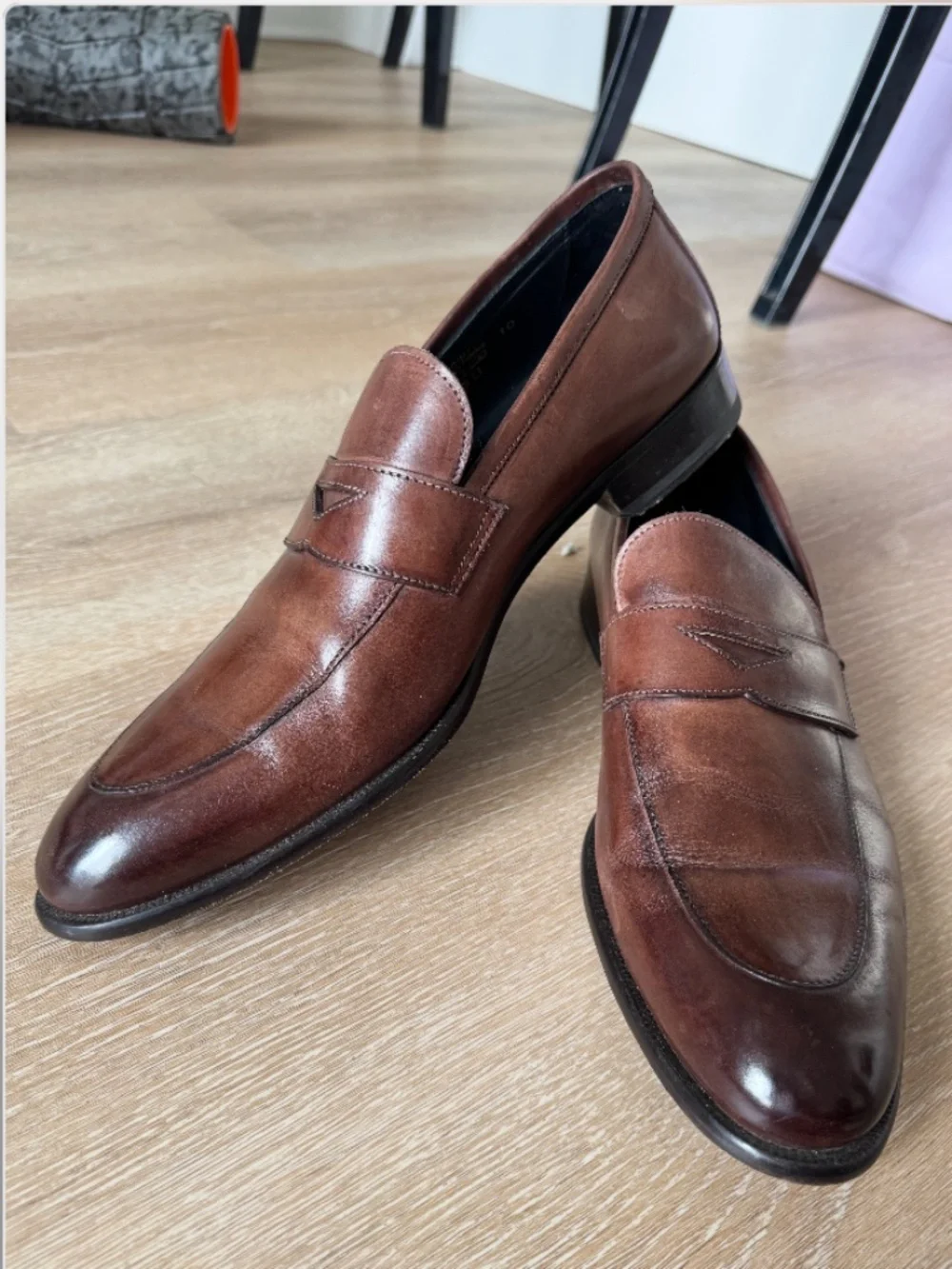 Paul Evans Brown Stewart Penny Loafer in Size 10